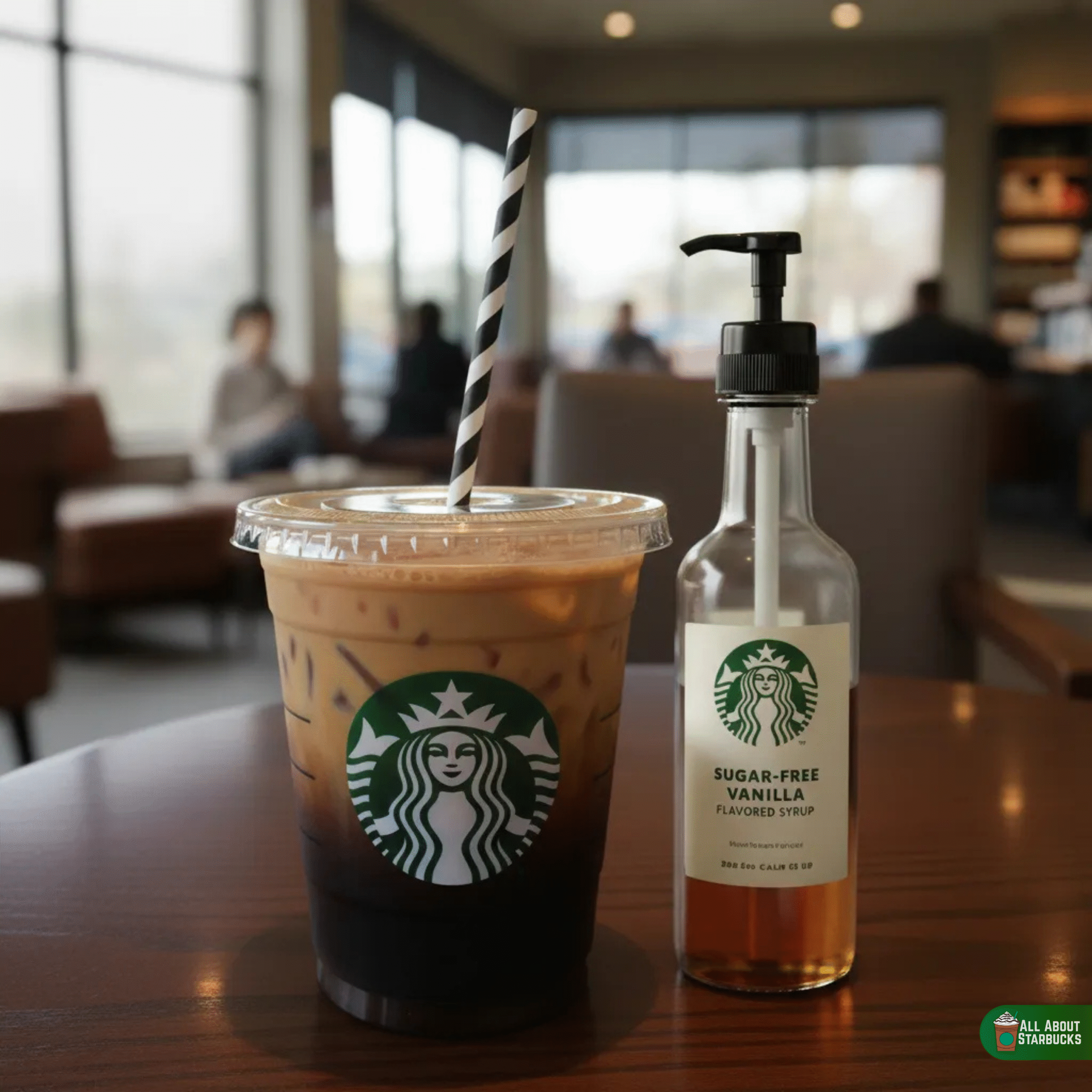 Coffee with sugarfree syrup