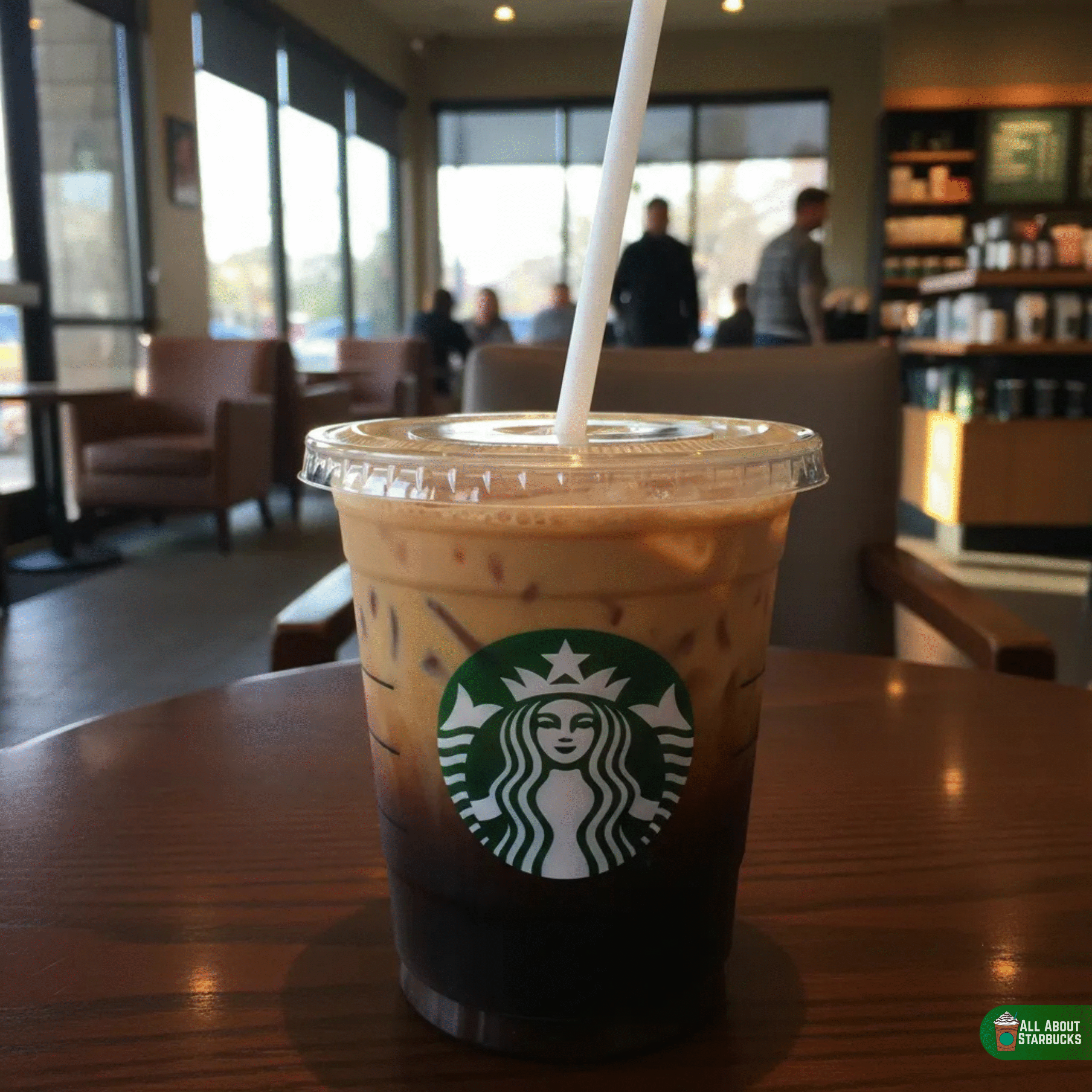 Iced coffee with almond milk