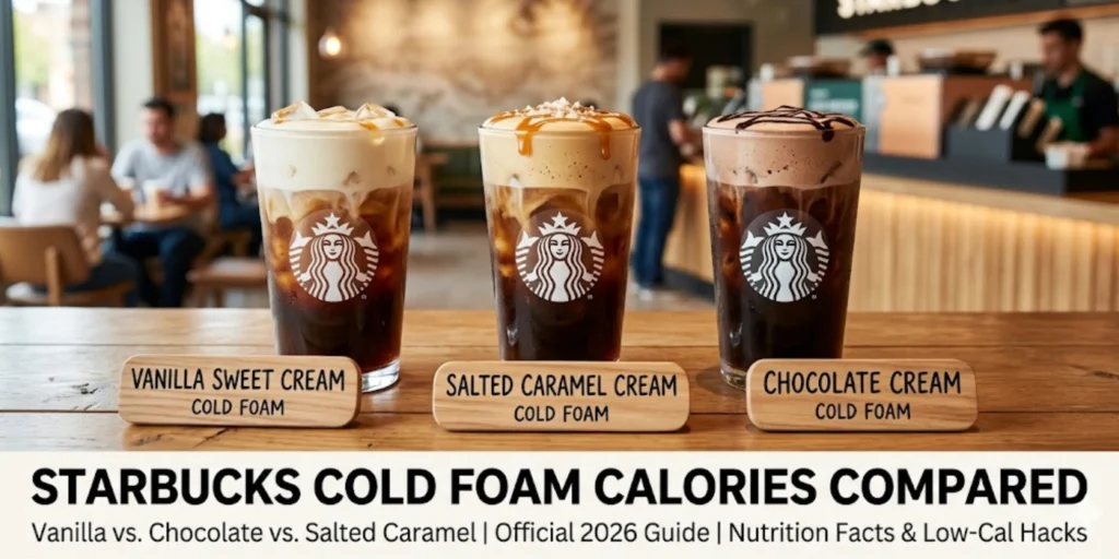 Starbucks Cold Foam Calories - Vanilla Vs. Chocolate Vs. Salted Caramel