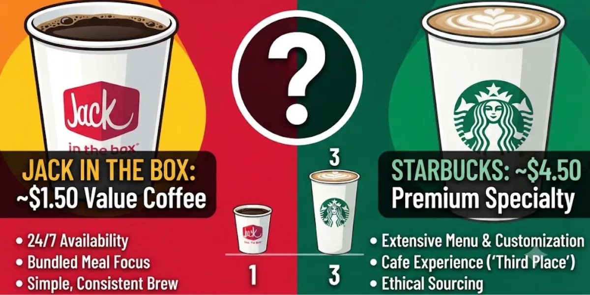 Starbucks vs jack in the box  is starbucks really 3x the price?