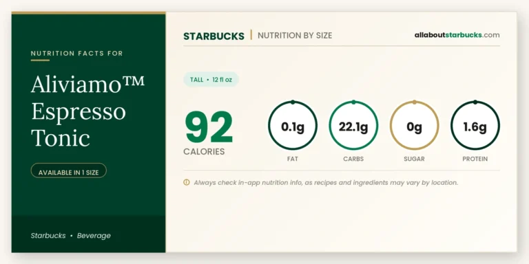 Starbucks aliviamo espresso tonic