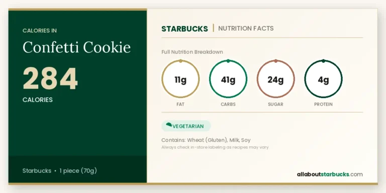 Confetti cookie nutrition facts and calories